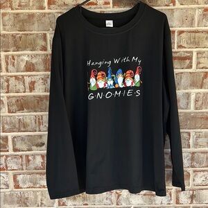 Unbranded Black 'Hanging With My Gnomies' Plus Size Shirt